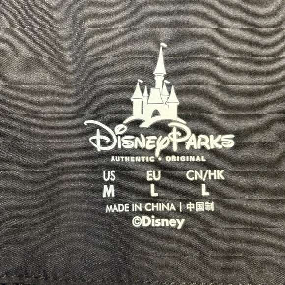 Disney Parks Mickey Mouse Windbreaker Jacket Medium Rain Black Hooded Travel - Picture 6 of 10